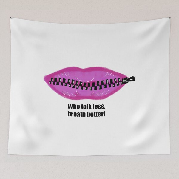 Item preview, Silent Statements - 'Zip It' Expressive Lips Artwork designed and sold by SmartDesignByBB.