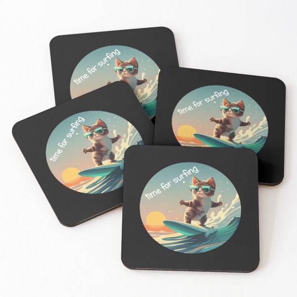 Item preview, Surfing Cat "Time for Surfing" designed and sold by kreafox.