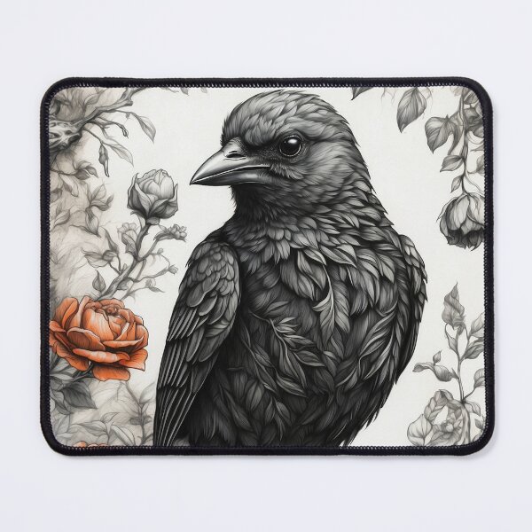 Item preview, Black bird on branch designed and sold by deeprootedbkk.