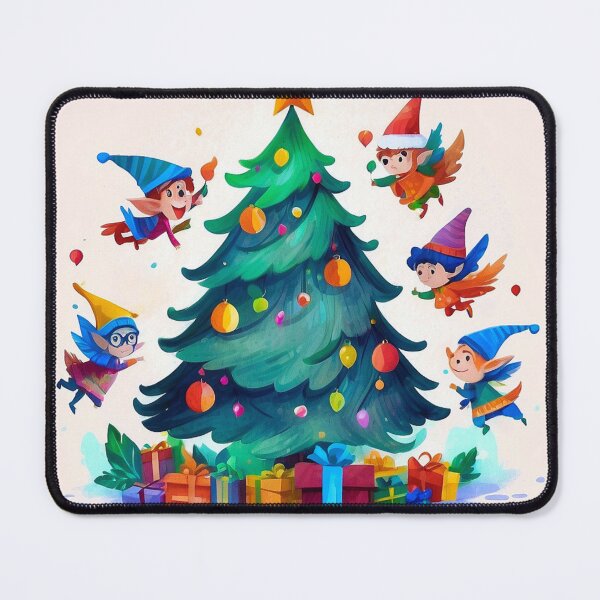 Item preview, The Five Jolly Eleves decorating their Tree. designed and sold by Frame of Mind .