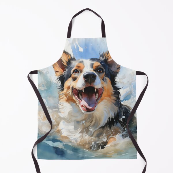 Item preview, Tricolor Corgi Swimming designed and sold by TentacleTribe.