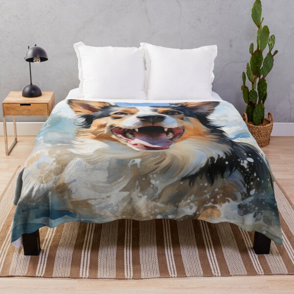 Item preview, Tricolor Corgi Swimming designed and sold by TentacleTribe.