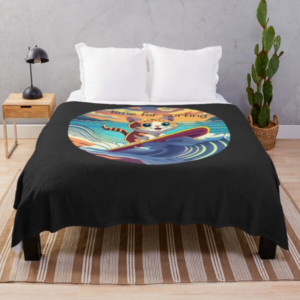 Item preview, Surfing Cat "Time for Surfing" designed and sold by kreafox.