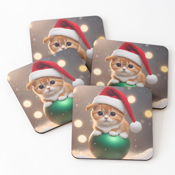 Item preview, Kitten with Bauble designed and sold by Geek-Girl-Art.