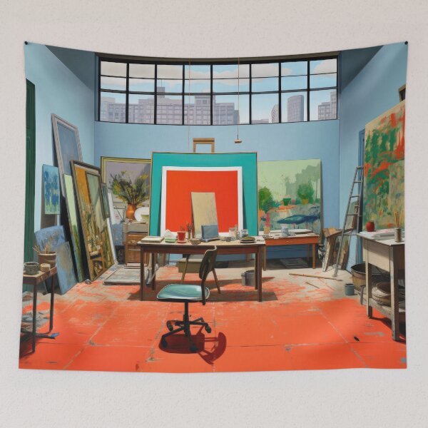 Item preview, Art Studio Loft - Artist's Chicago City View designed and sold by GalleryOXO.