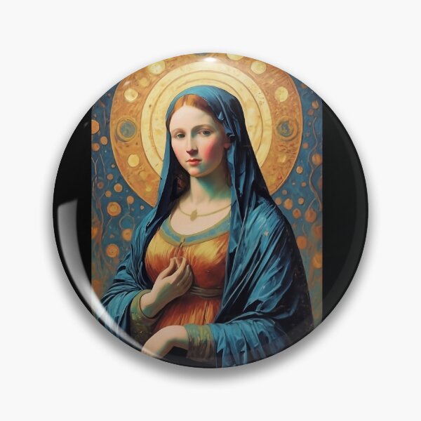 Item preview, She said  let it be Amen St Mary in van Gogh style funny christian cute gifts  designed and sold by thankful-loco.