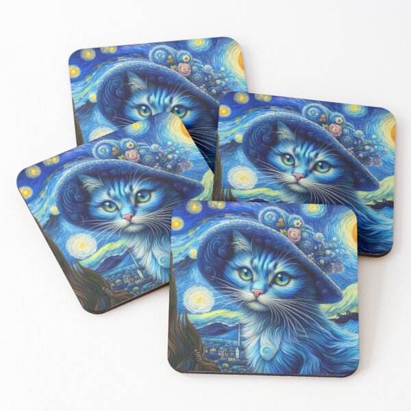 Item preview, Starry Night Cat designed and sold by JinxMallory.