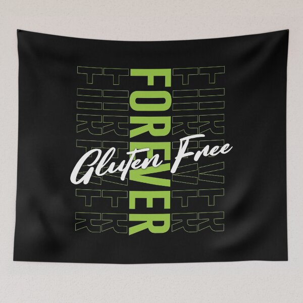 Item preview, "Gluten-free forever" black t-shirt designed and sold by MyGluteesFree77.