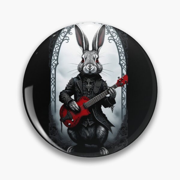 Artikelvorschau, Ein Hase mit Gitarre im Gothic-Stil entworfen und verkauft von Sopilka.