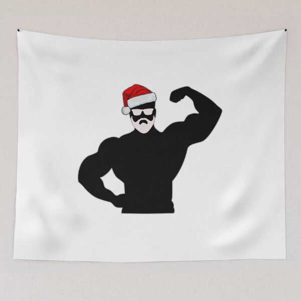 Item preview, Muscular Men wear Santa Hat as Santa Claus designed and sold by AkademiaNawyku.