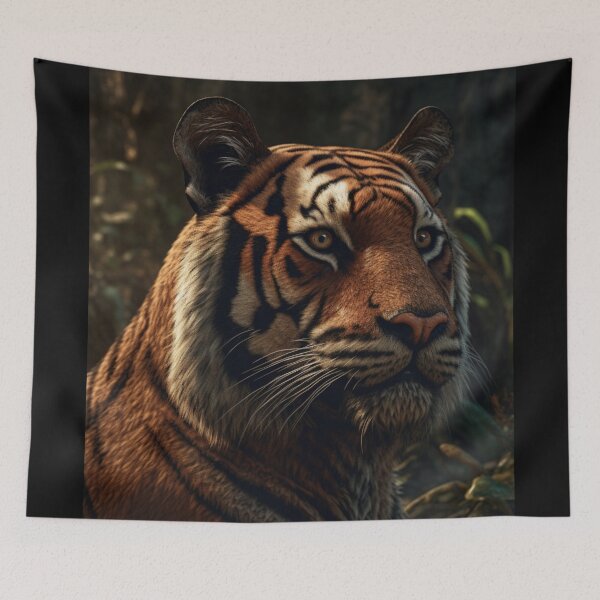 Item preview, Endangered Rare Wildlife Wall Art Sunda Tiger Animals Oil Painting A882 designed and sold by MPCFICTION.