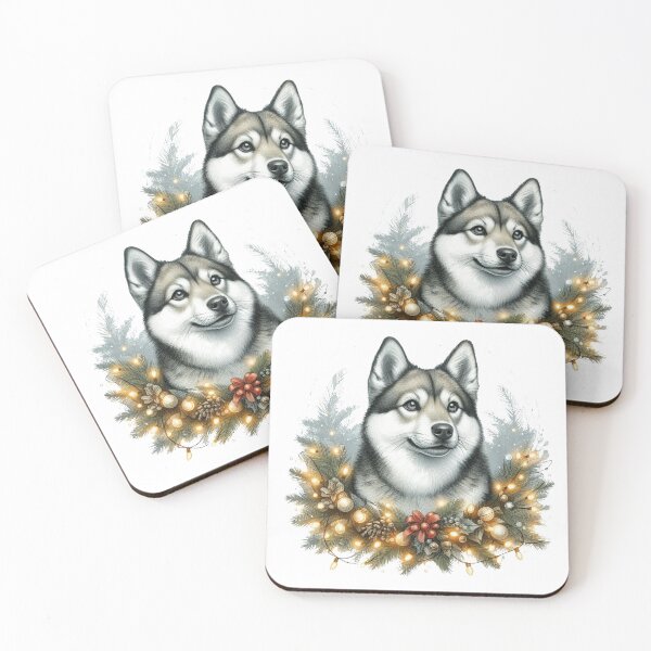 Item preview, Seasons Greetings with a Fluffy Dog designed and sold by ODINDISA.