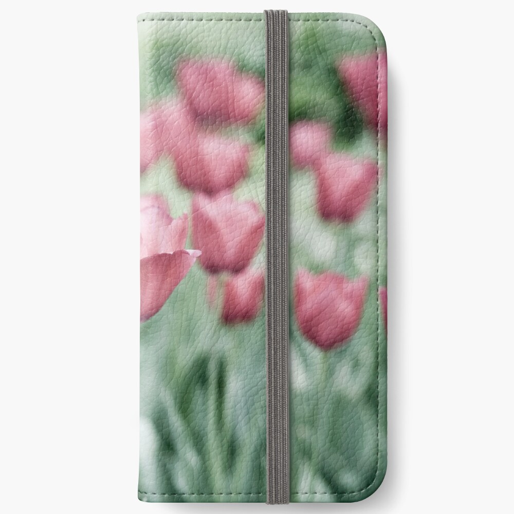 Pink Tulip Field iPhone Wallet