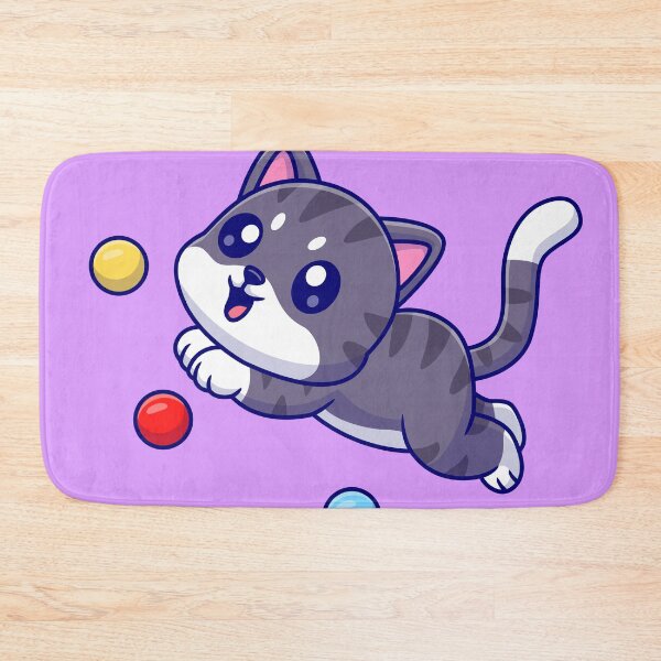 Item preview, Playful Purr: Cute Cat Playing with Ball Cartoon Vector Icon Illustration designed and sold by hjian8219.