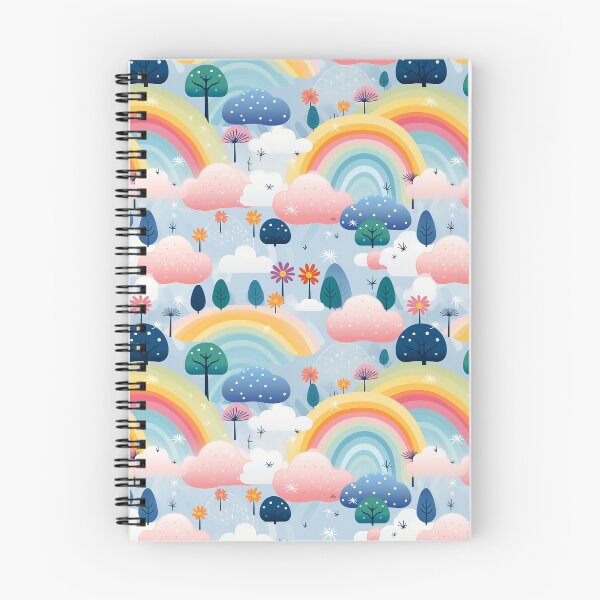 Item preview, Arcoíris, árboles, flores y nubes. Colores pastel. designed and sold by NikkofTime.