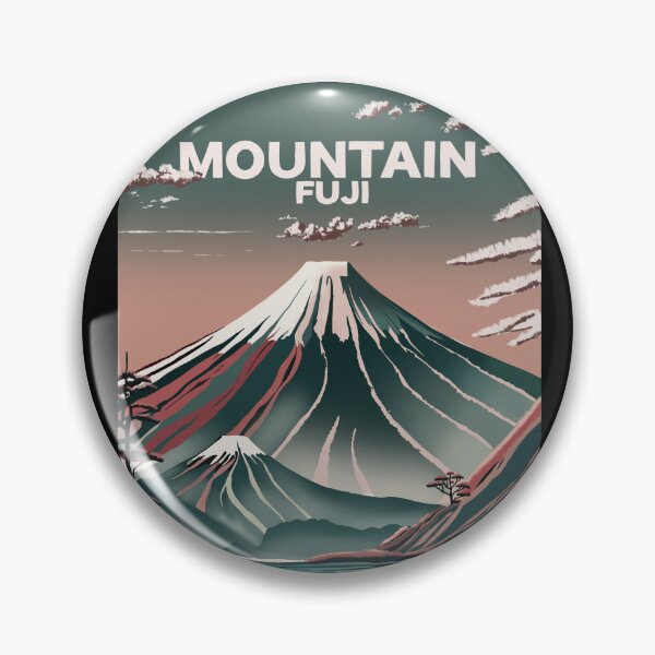 Item preview, Wonderful Mountain Fuji illustration, vintage travel poster designed and sold by drawlinershop.