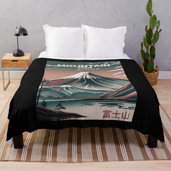 Item preview, Wonderful Mountain Fuji illustration, vintage travel poster designed and sold by drawlinershop.