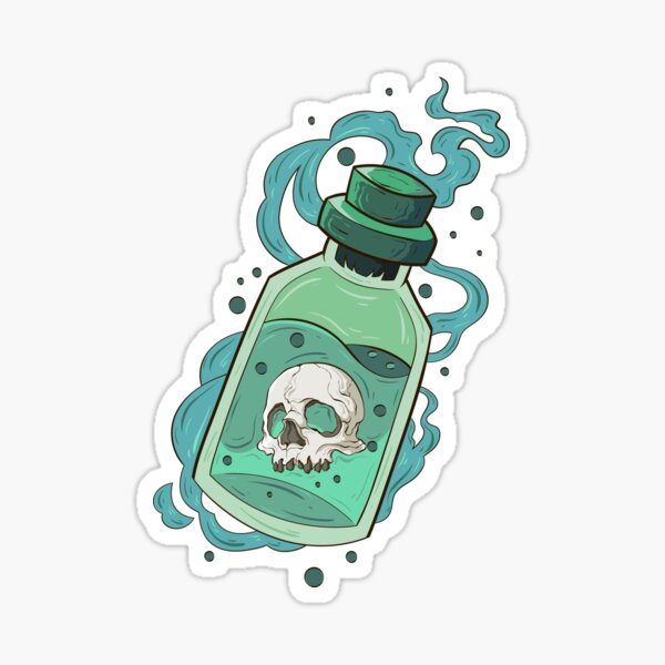 Item preview, Japanese Skeleton venom bottle 3 - Vector art illustration designed and sold by Yahia-arts.