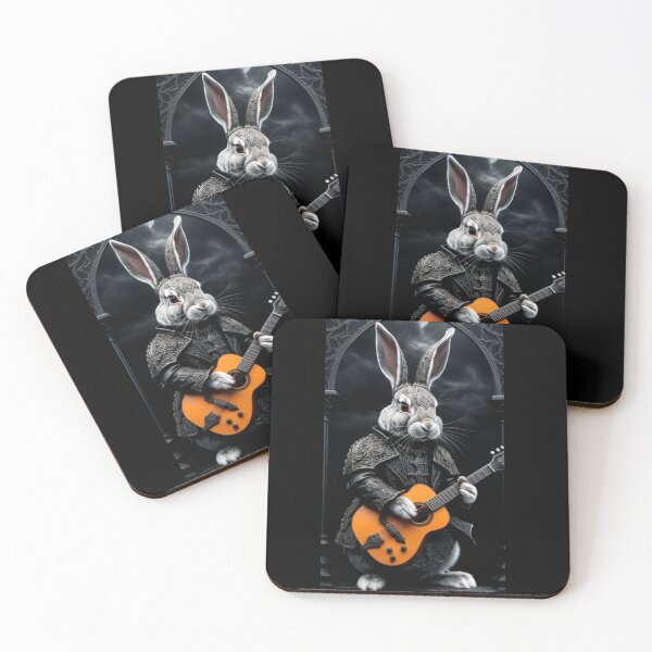 Item preview, A goth rabbit with a guitar designed and sold by Sopilka.