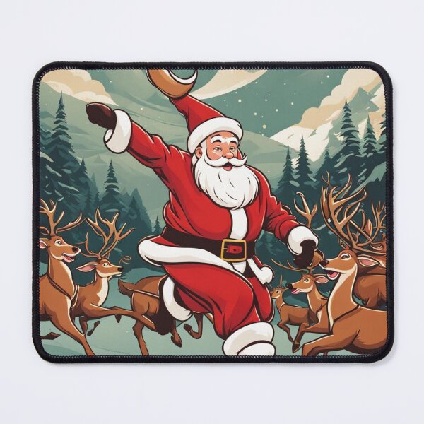 Item preview, Santa and Reindeers Celebrating the Day designed and sold by Owl-o-the-wisp.