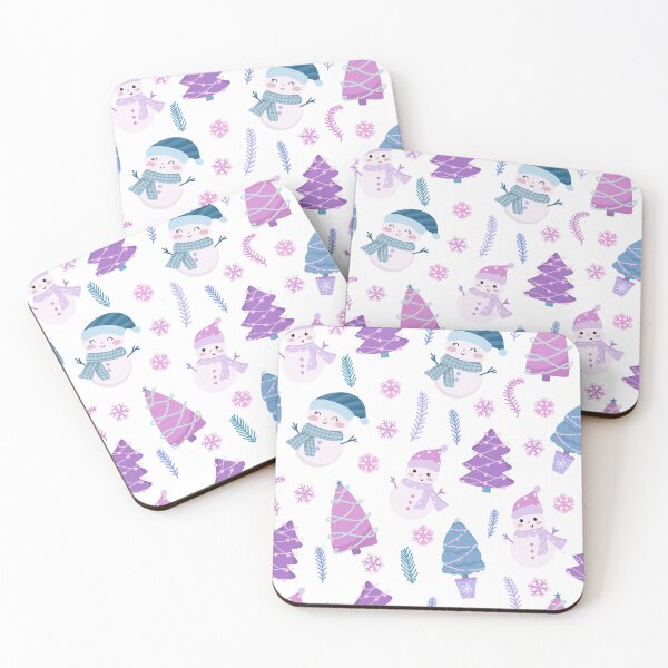 Item preview, Winter trees and snowmen designed and sold by pinkyfish1010.