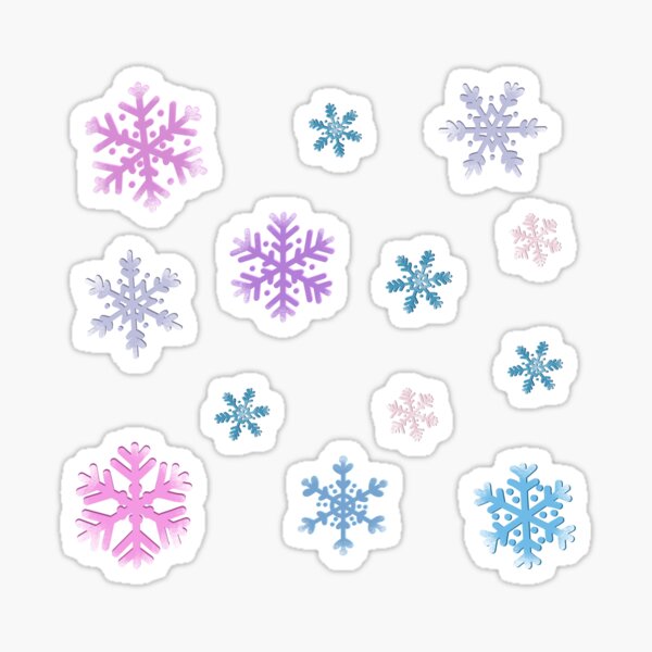 Item preview, Purple and blue snowflakes designed and sold by pinkyfish1010.