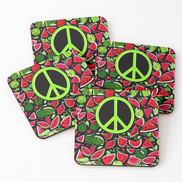 Item preview, Subtle -  Peace and Watermelon: Ceasefire Art Calls for Peace in Gaza #Ceasefire #Gaza designed and sold by Earth Nature Creations.