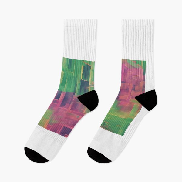 Artikelvorschau, Metropole in Overdrive Green Pink City Modernart entworfen und verkauft von Plus31Designs.