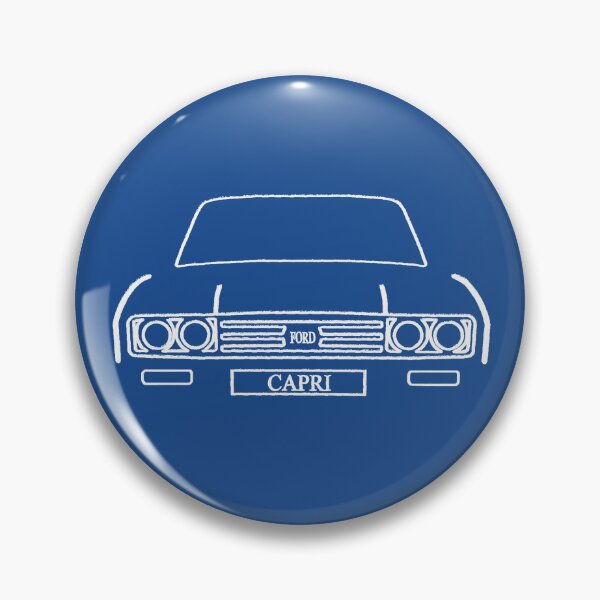 Artikelvorschau, Liniengezeichneter Ford Capri (blau) entworfen und verkauft von KLloydPhotos.