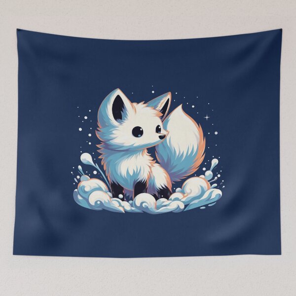 Item preview, Cute White Polar Fox in the Snow designed and sold by Irena Aneva.