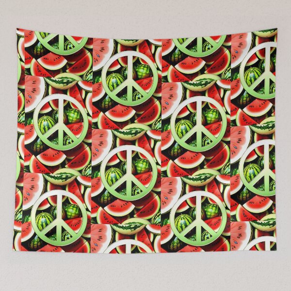 Item preview, Peace and Watermelon: Ceasefire Art Calls for Peace in Gaza #Ceasefire #Gaza designed and sold by Earth Nature Creations.