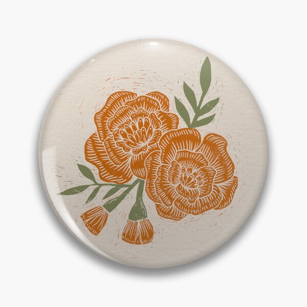 Item preview, Marigold Block Print designed and sold by latheandquill.