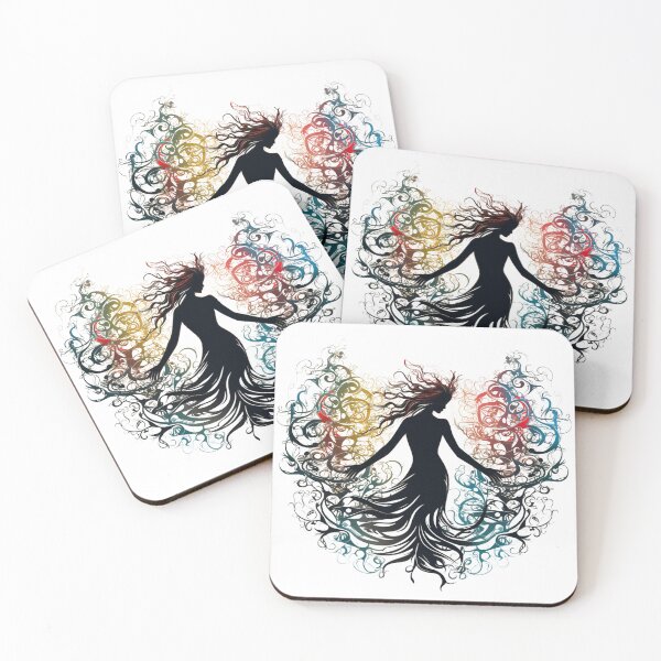 Item preview, silhouette of women with graphics line , concept of freedom  designed and sold by Fernnieskillup.
