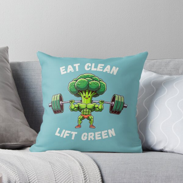 Item preview, Eat Clean, Lift Green - Bodybuilding Broccoli designed and sold by FlamingoVibes.