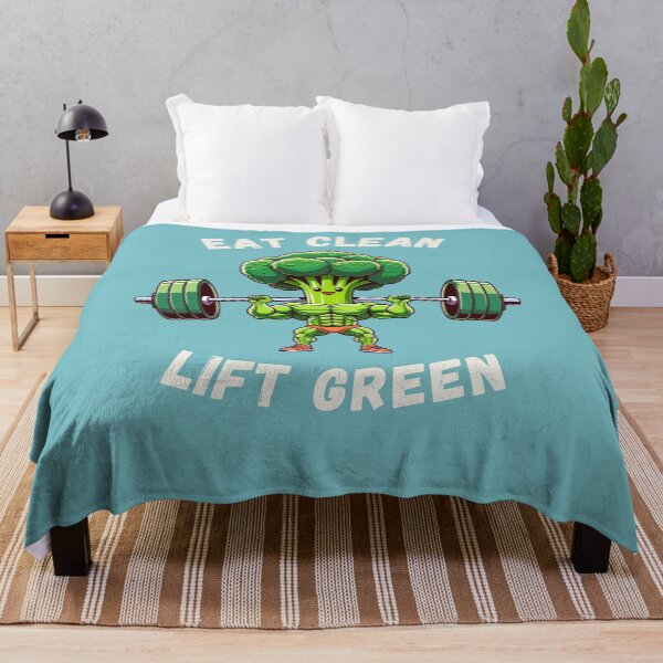 Item preview, Eat Clean, Lift Green - Bodybuilding Broccoli designed and sold by FlamingoVibes.
