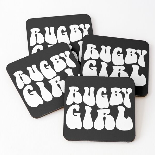 Item preview, Rugby Girl Text Monochrome Black designed and sold by Meepuruproject.