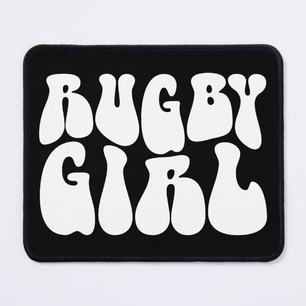 Item preview, Rugby Girl Text Monochrome Black designed and sold by Meepuruproject.