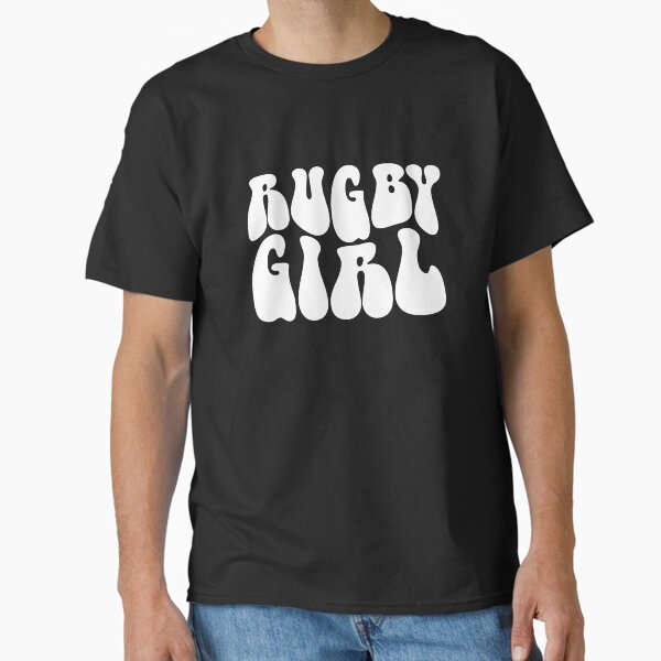 Item preview, Rugby Girl Text Monochrome Black designed and sold by Meepuruproject.