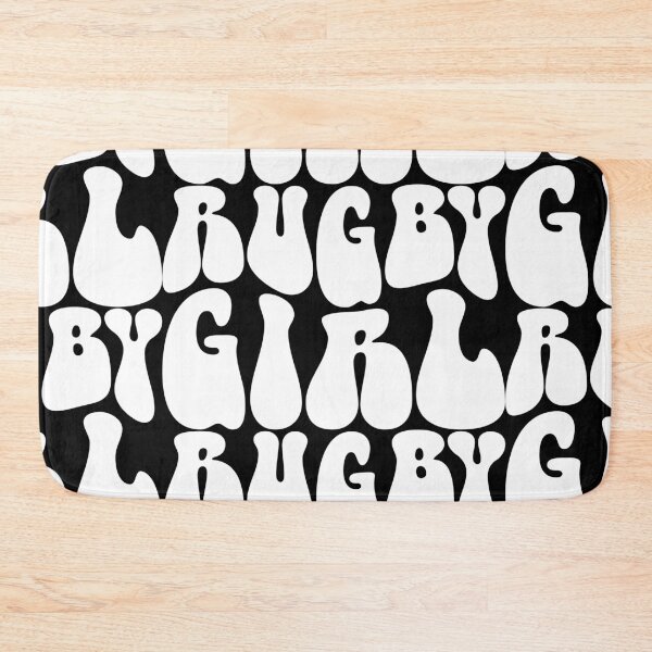 Item preview, Rugby Girl Text Monochrome Black designed and sold by Meepuruproject.