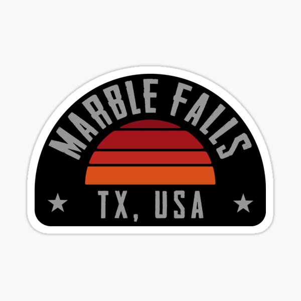 Item preview, MARBLE FALLS Texas Marble Falls TX Sunset Design designed and sold by RADGEGEAR2K92.