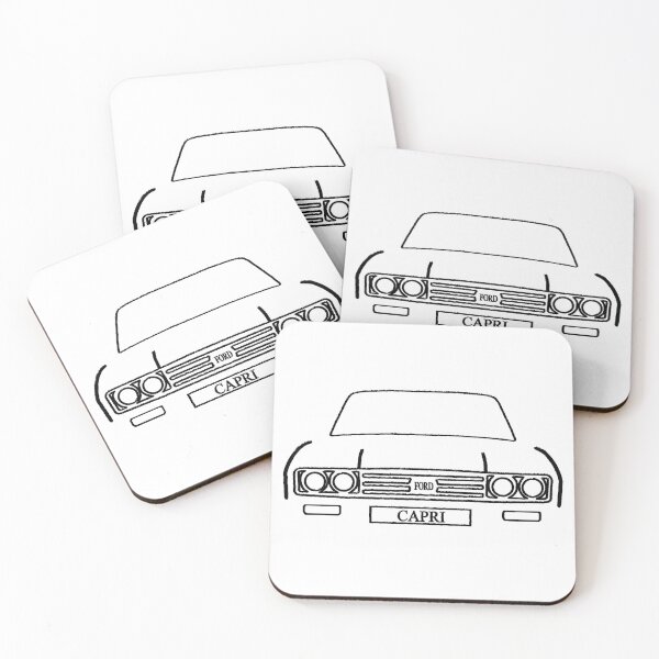 Item preview, Line Drawn Ford Capri (white) designed and sold by KLloydPhotos.