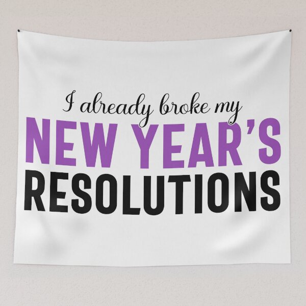 Item preview, I Already Broke My New Year's Resolutions - Funny New Year 2024, Broken Resolutions (Dark Design) designed and sold by Spiprinto.