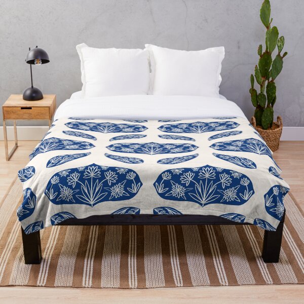 Aperçu de l'œuvre Motif de lys de Chine bleu créée et vendue par lsb-ooks.