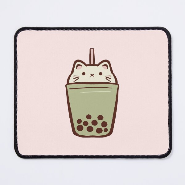 Item preview, boba cat illustration designed and sold by Mayarart.