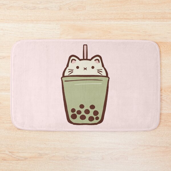 Item preview, boba cat illustration  designed and sold by Mayarart.