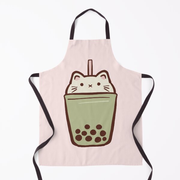 Item preview, boba cat illustration designed and sold by Mayarart.