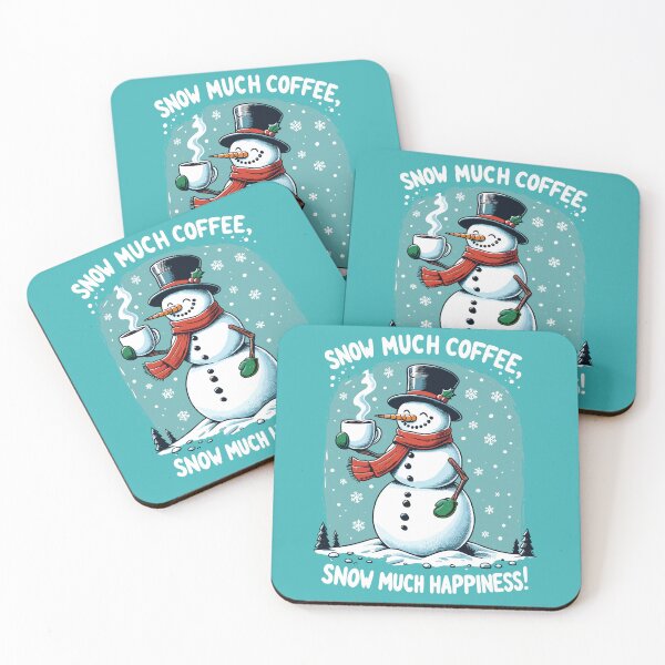 Item preview, Snow much coffee, snow much happiness - Snowman caffeine addict white designed and sold by PrintSoulDesign.