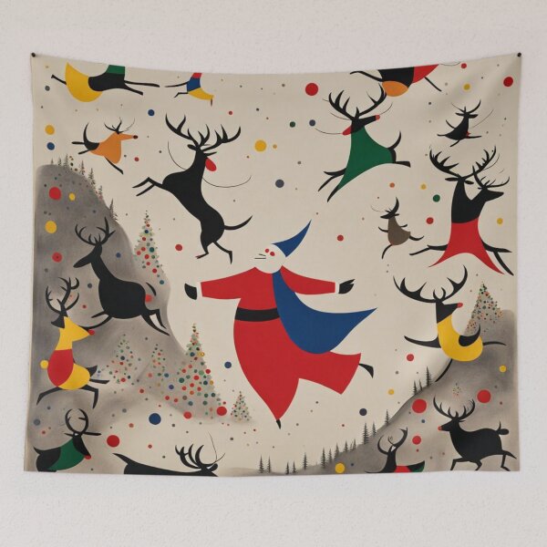 Item preview, Levitating Santa and the Reindeer  designed and sold by Owl-o-the-wisp.