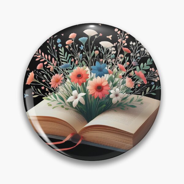 Item preview, Book with Blooming Flowers designed and sold by JollyJars.