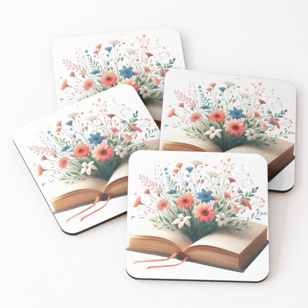Item preview, Book with Blooming Flowers designed and sold by JollyJars.